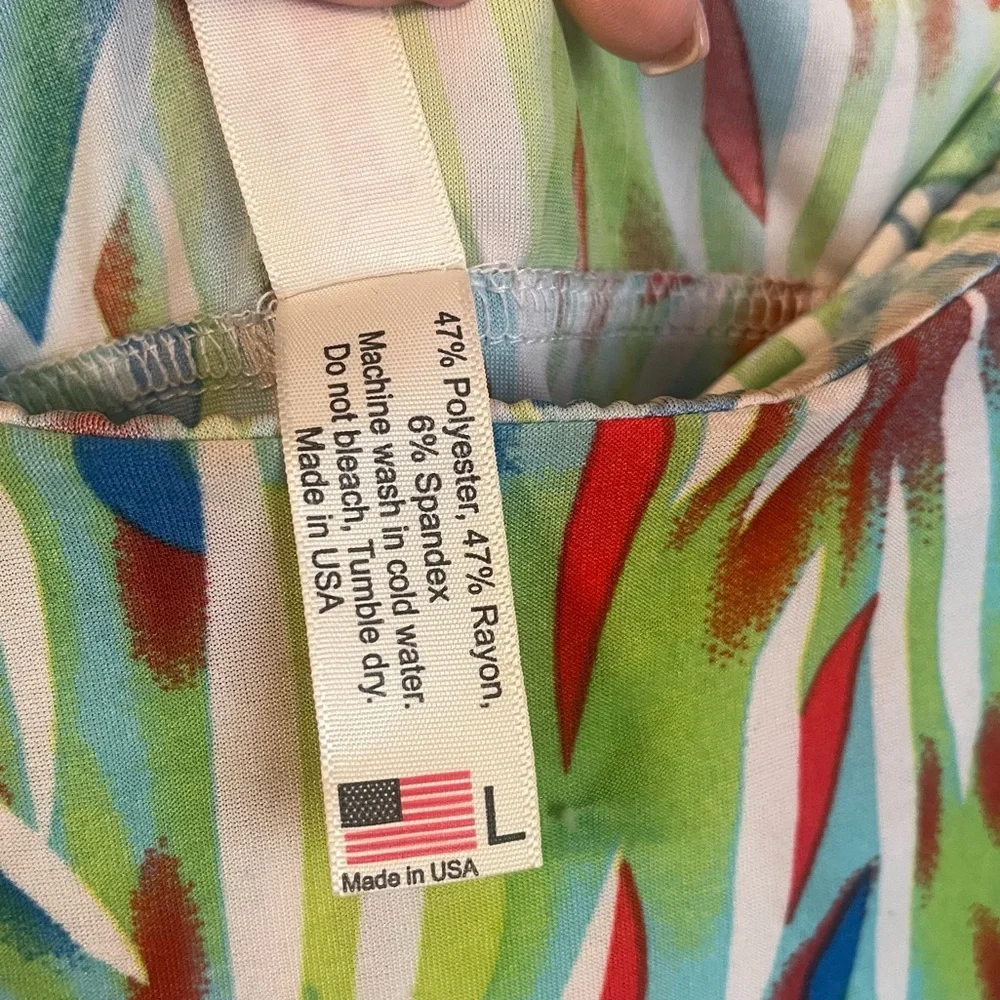 Nordstrom American Twist Tropical Strapless Ruffle Popover Maxi Dress Large - Picture 7 of 8